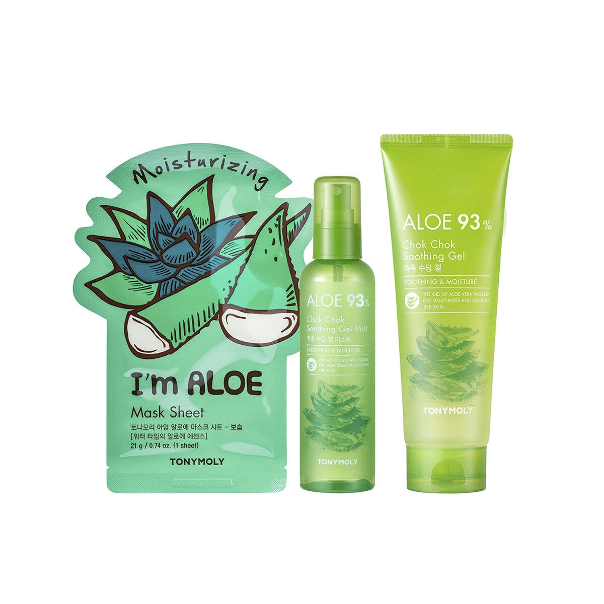 Tony Moly Aloe Pack Chok Chok 3 pzas