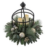 24" Centro de Mesa Navideño con Luces LED, Metálico