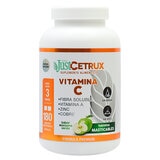 JustCetrux Vitamina C, Fibra Soluble, Zinc y Cobre Frasco con 180 Tabletas de 1450mg c/u