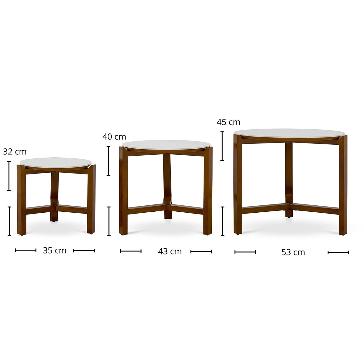 Tamarindo, Nido, Set de 3 Mesas