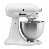 KitchenAid, Batidora Clásica Blanca, Tazón de acero inoxidable cepillado sin asa, 4.3 L