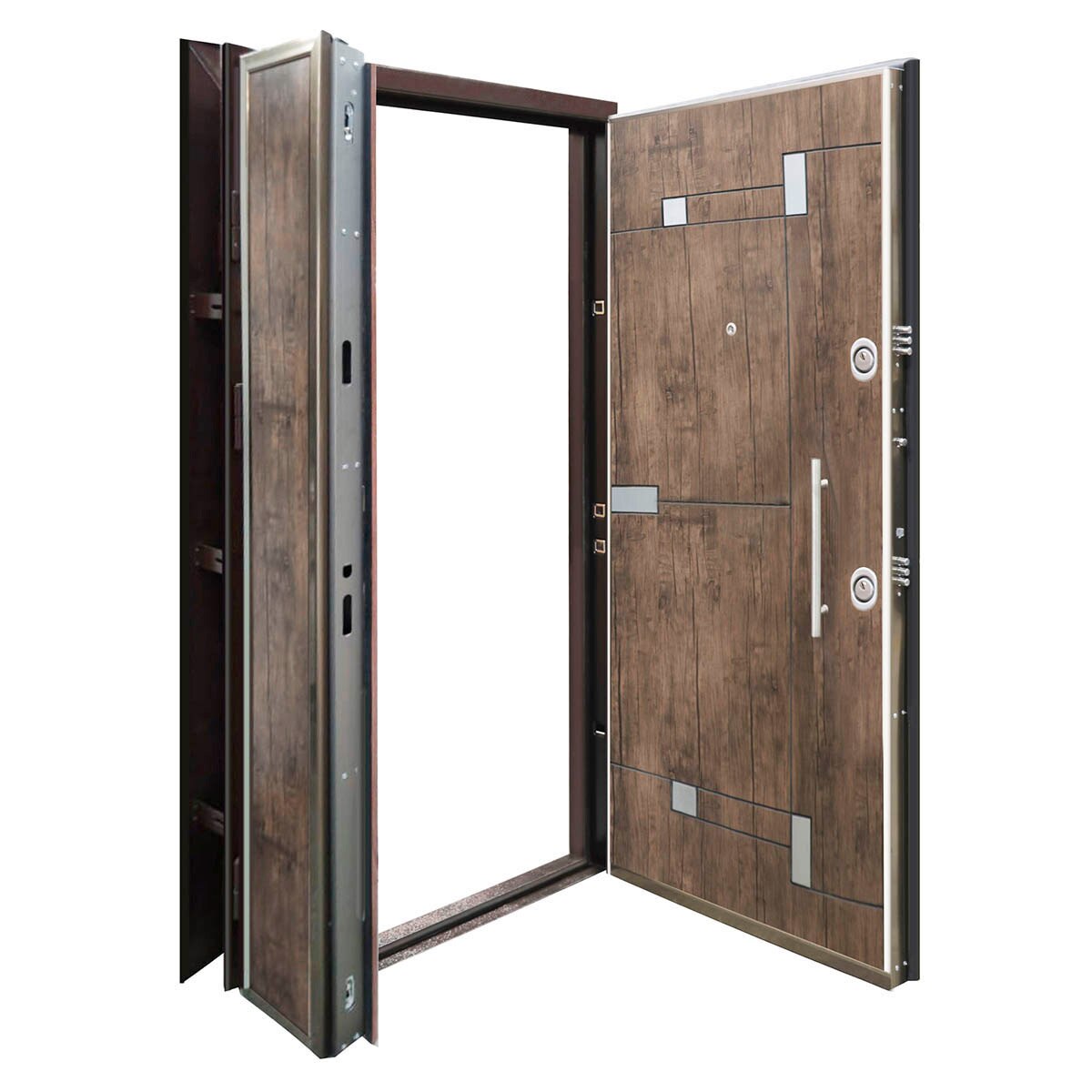 International Door Supply, Puerta de Alta Seguridad Santa Lucia con Fijo Izquierda