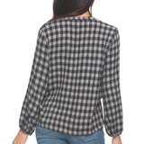 Jezebel Blusa para Dama Azul Grande