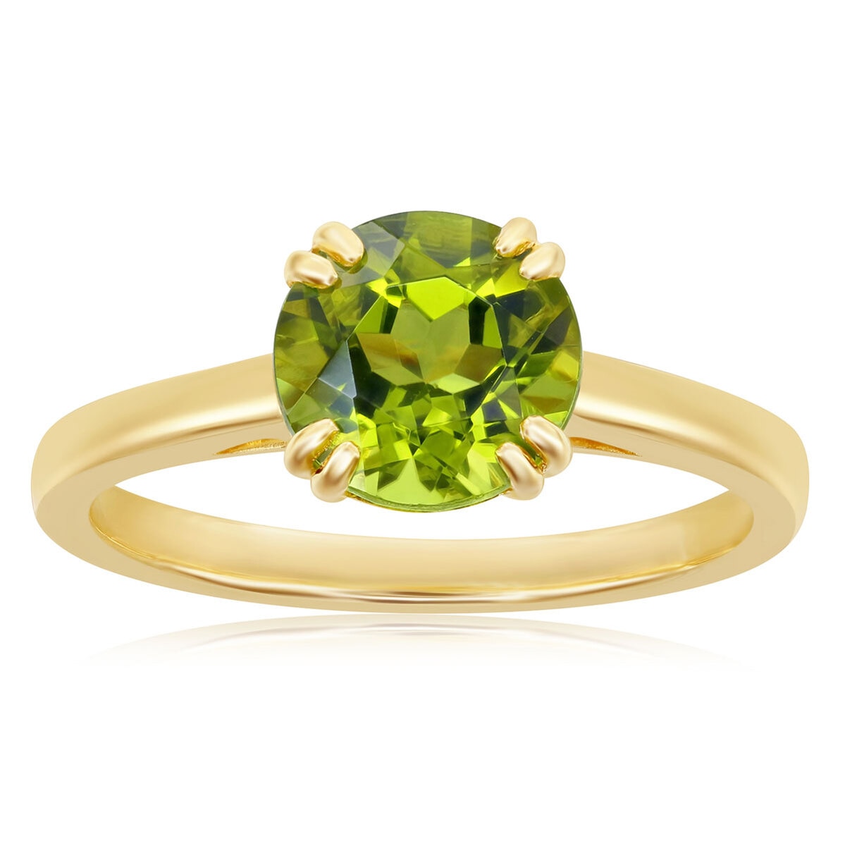 Anillo de Peridoto, Oro Amarillo 14kt