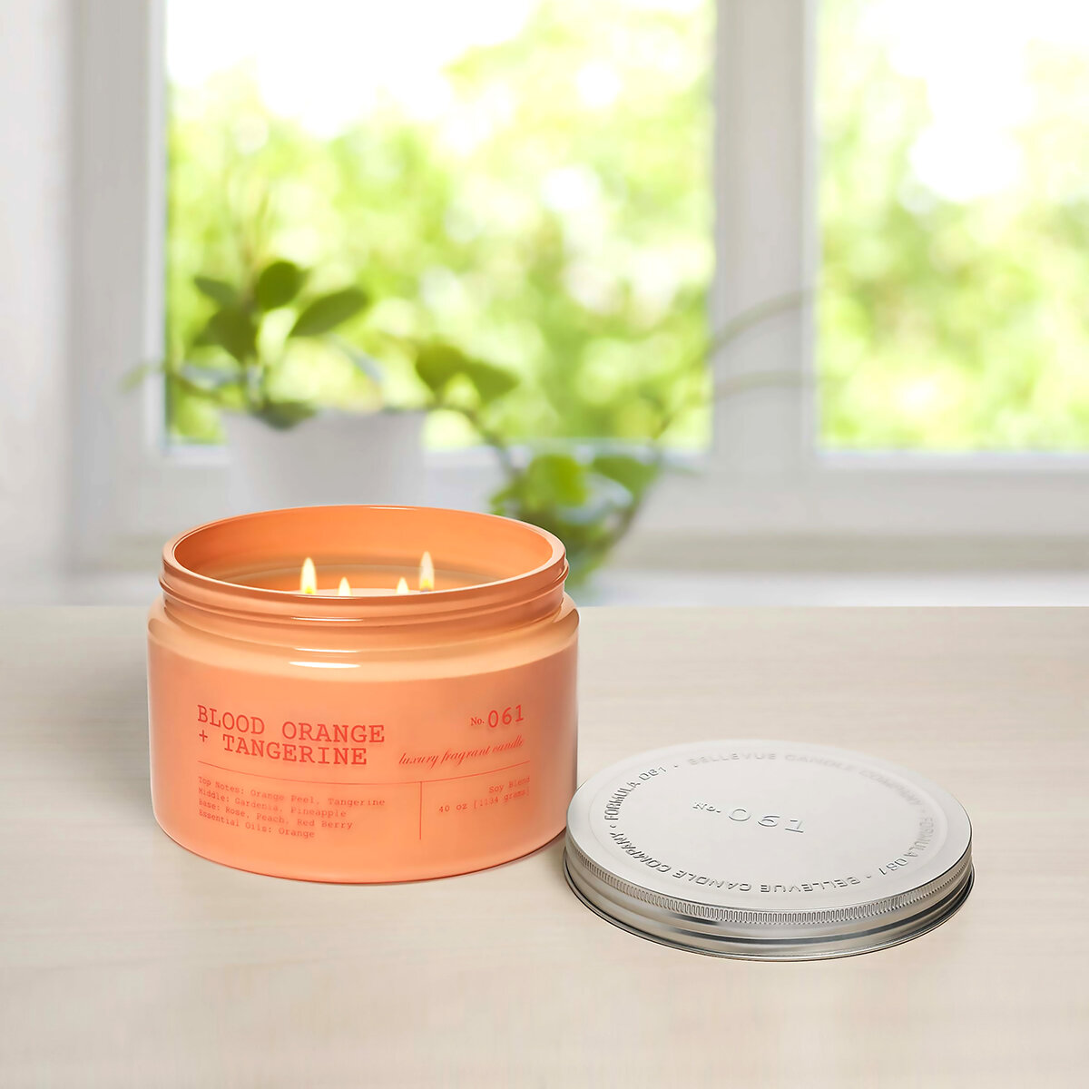 Bellevue Luxury Candles, Vela de Lujo, Blood Orange Tangerine