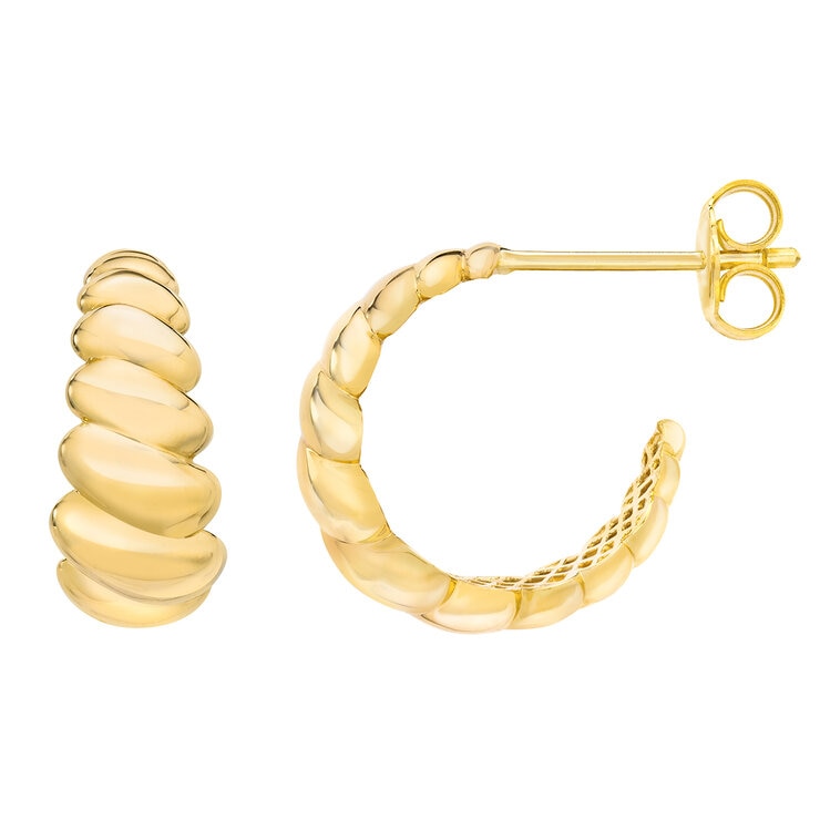 Aretes, Oro Amarillo de 14K Aretes, Oro Amarillo de 14K