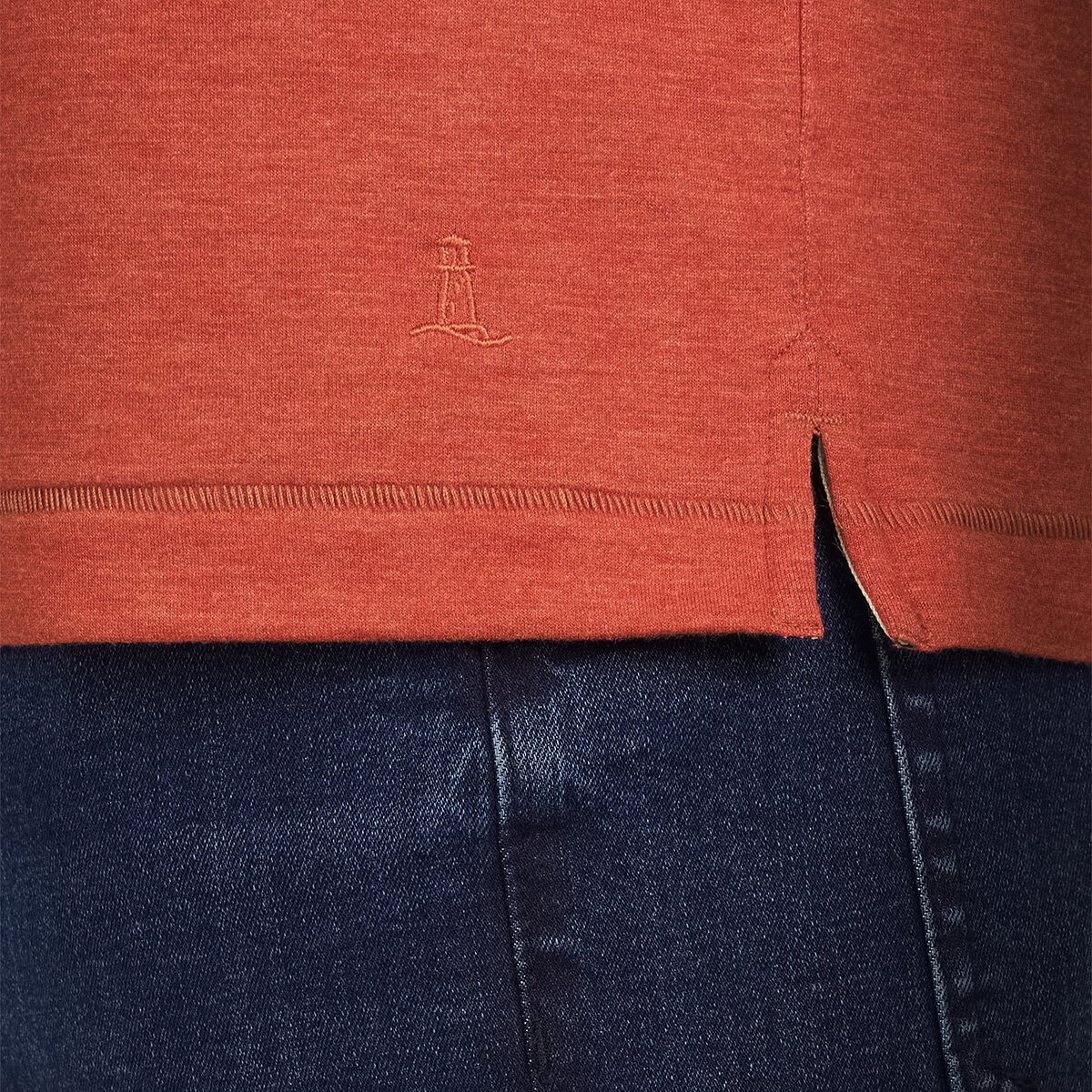 Lands’ End Playera para Caballero Rojo Extra Grande