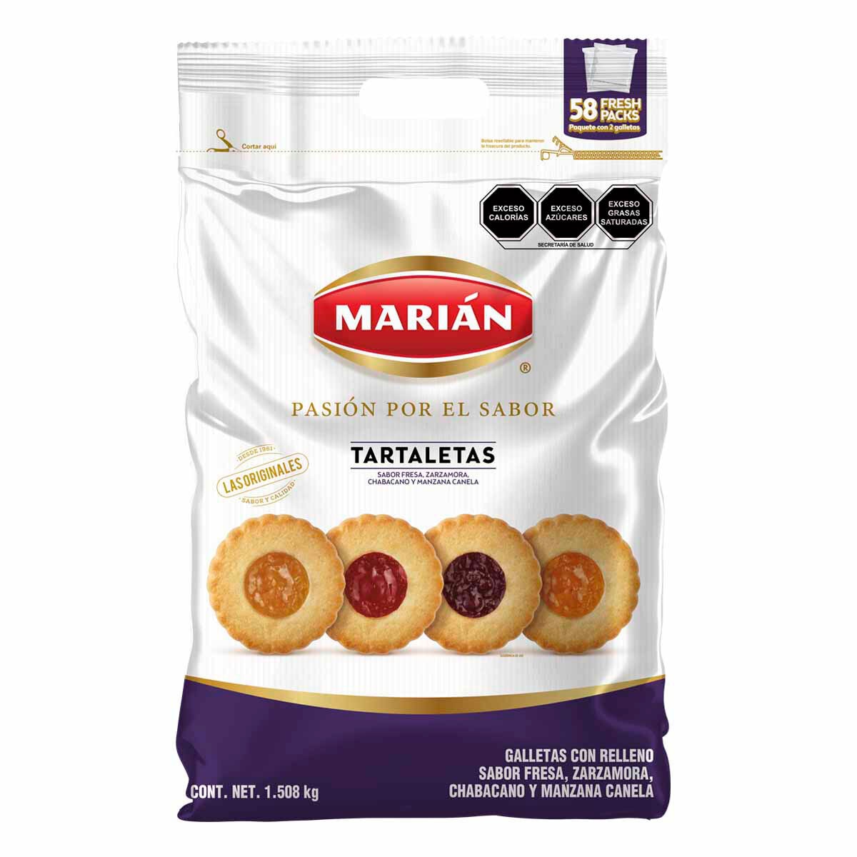 Marián Tartaletas Galletas Rellenas 1.5 kg