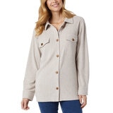 32 Degrees Heat Sobre camisa para Dama Café Mediana