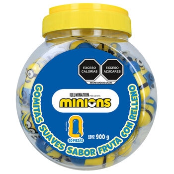 Minions Gomitas Suaves Sabor Fruta con Relleno 900g