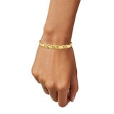 Pulsera de Corazones, Oro Amarillo 14K