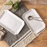 Over & Back Juego de 2 Bandejas de Cerámica