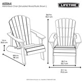 Lifetime silla Adirondack para exterior