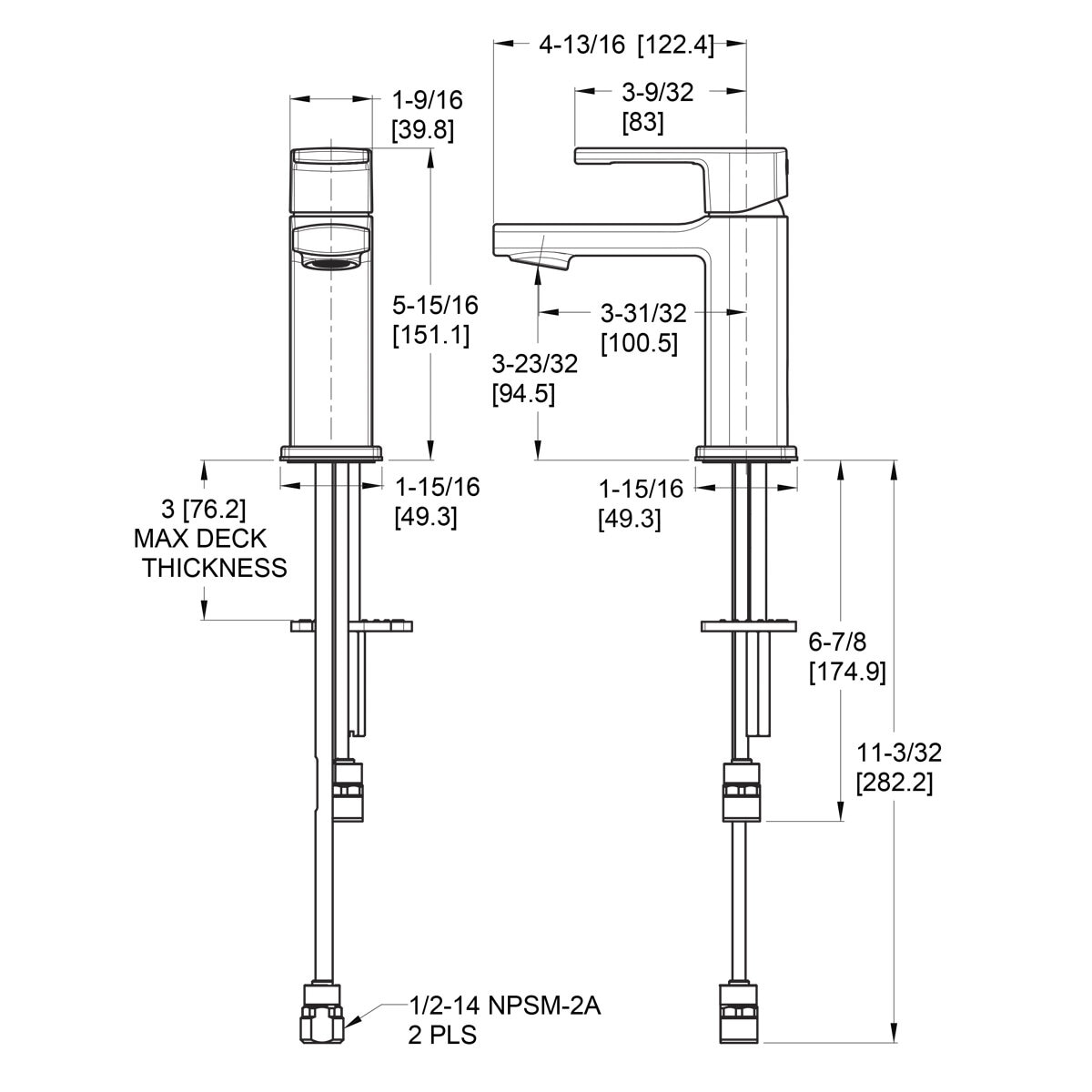 Pfister, Monomando para Lavabo Modelo Deckard, Color Cromo Pulido