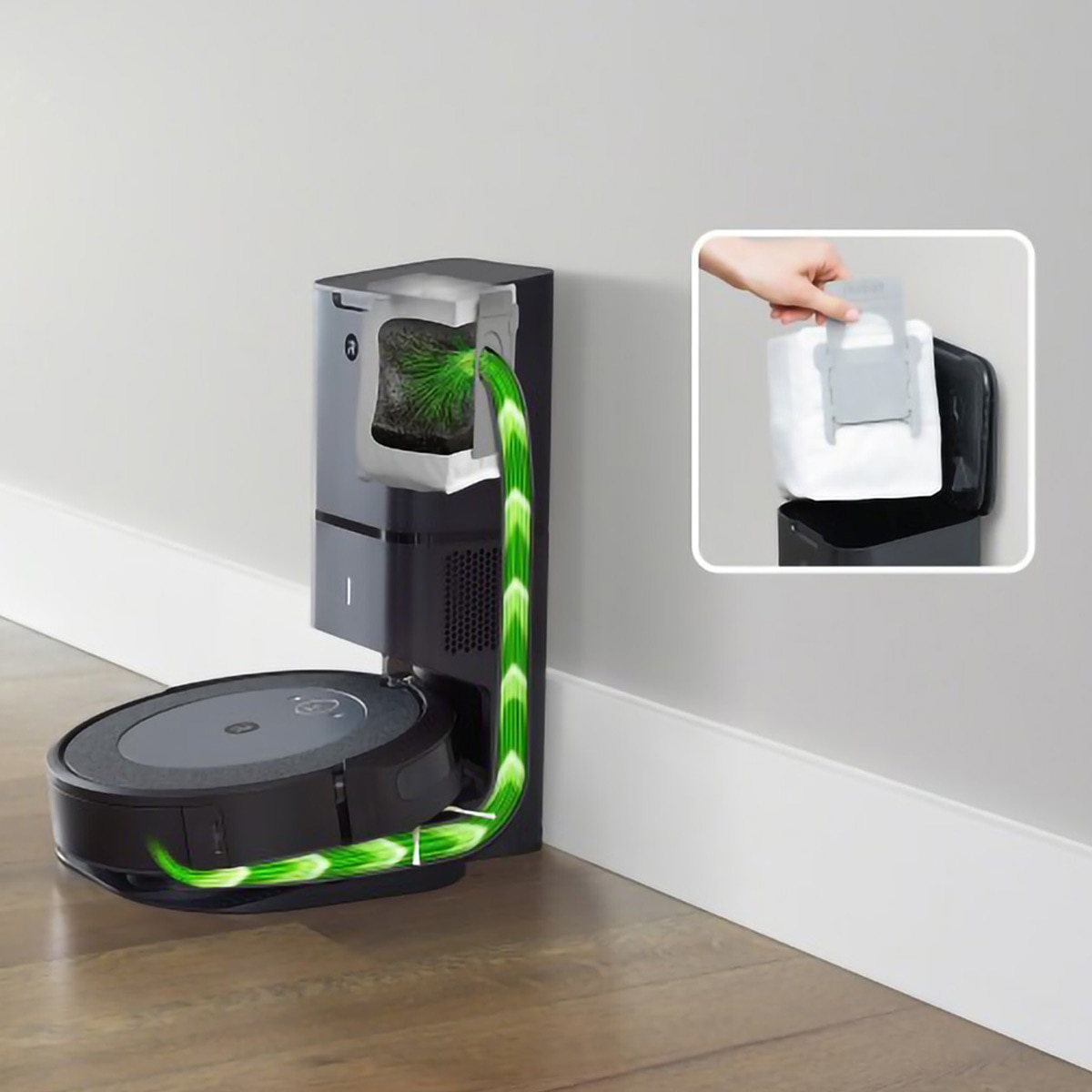 iRobot, Roomba i4+ con conexión Wi-Fi, Robot Aspirador con Estación de limpieza automática