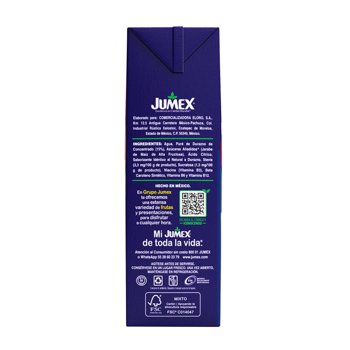 Jumex Bebida de Durazno 4 pzs de 1.89 l