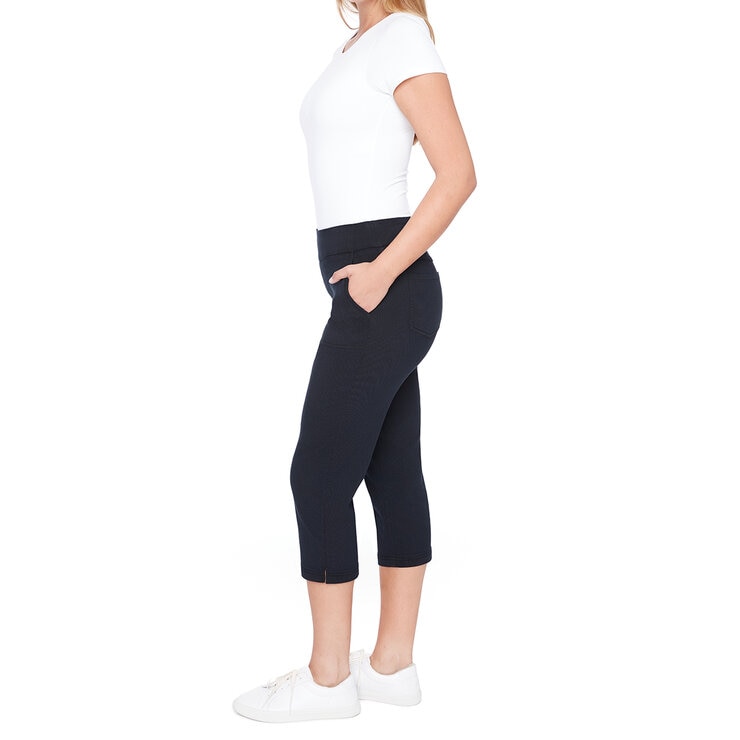 S.C. & CO Pantalones Capri para Dama Negro Extra Grande S.C. & CO Pantalones Capri para Dama Negro Extra Grande