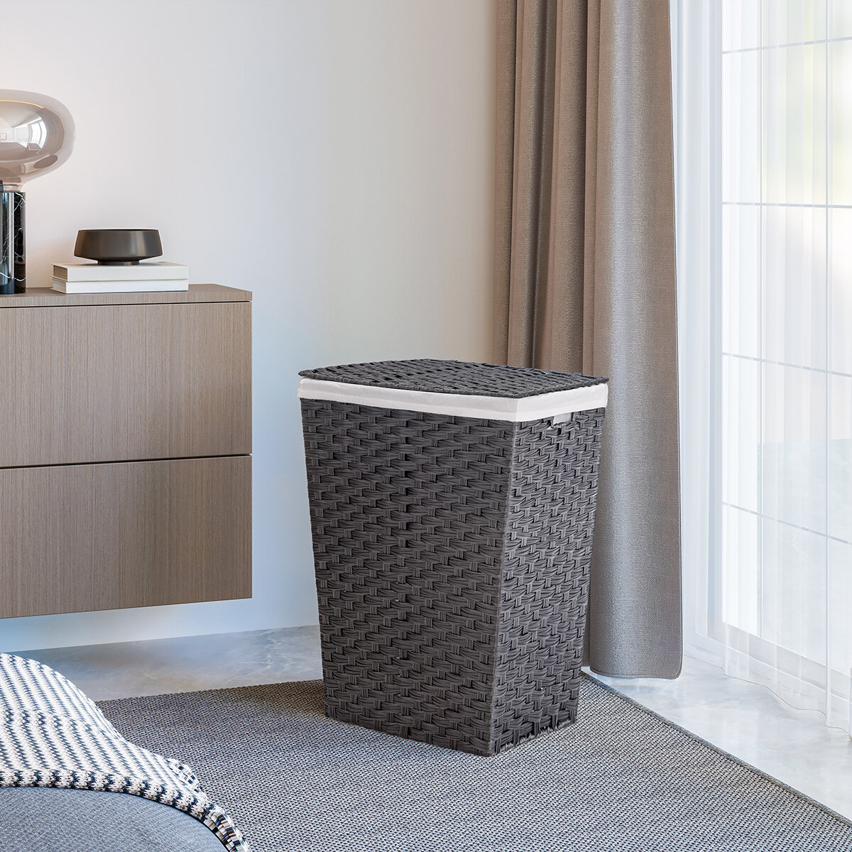 Seville Classics Cesto Tejido para Ropa Sucia, Varios Colores