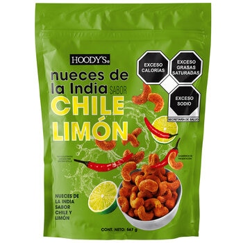 Hoody's Nueces de la India Sabor Chile Limon 567 g Hoody's Nueces de la India Sabor Chile Limon 567 g