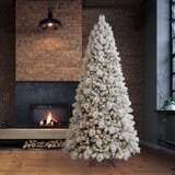 Árbol de Navidad Nevado Pre-Iluminado 2.7m con 1,780 Luces Radiant Micro LED