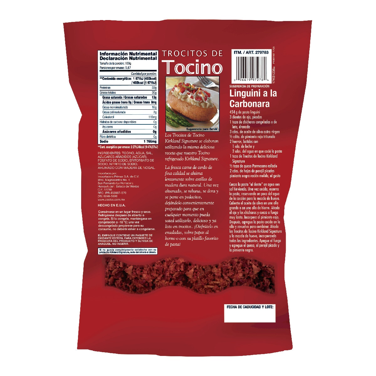 Kirkland Signature Trocitos de Tocino 567 g