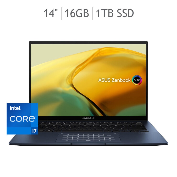 ASUS Zenbook 14 Laptop Thin & Light 14" 2.8K OLED Intel Core i7 16GB 1TB SSD