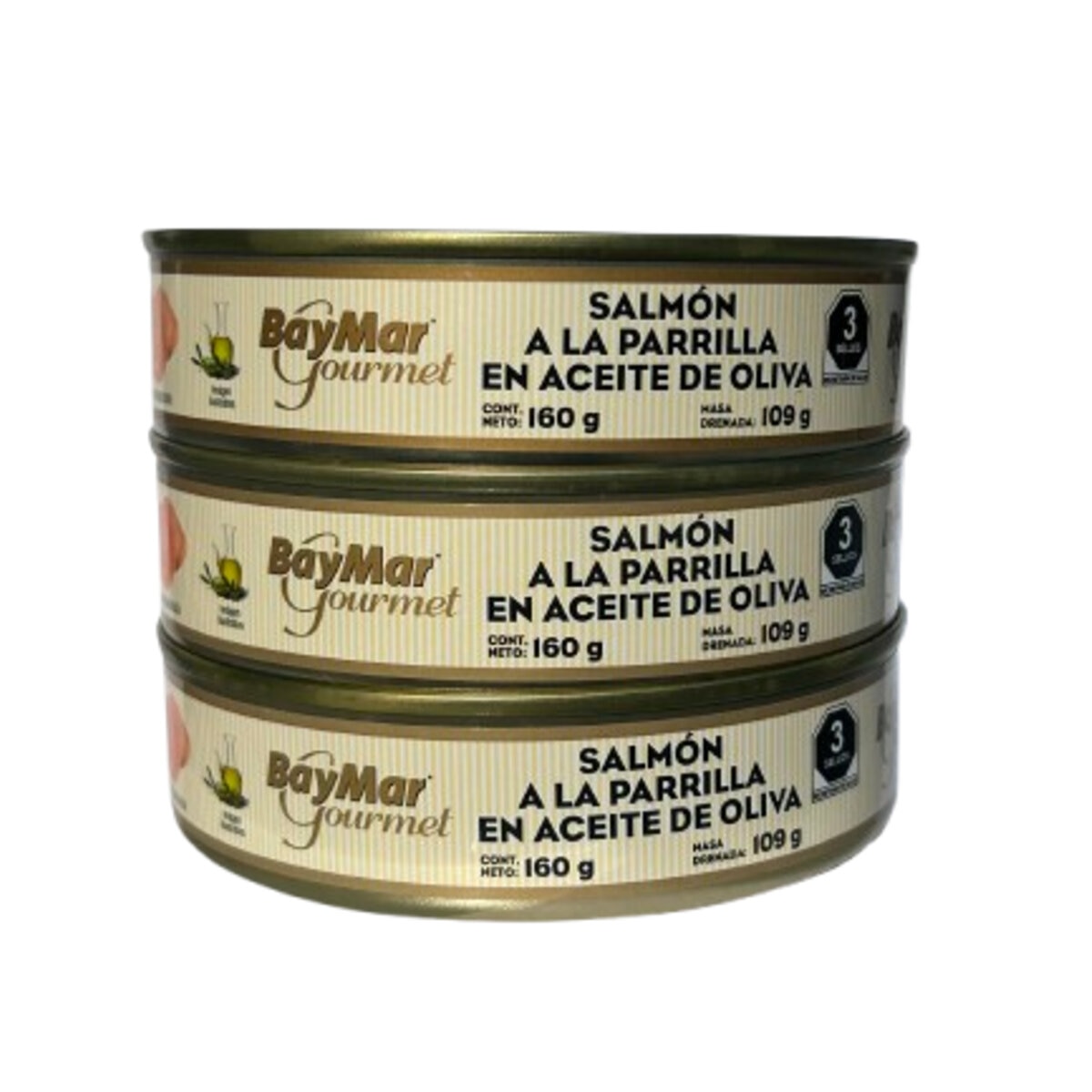 Baymar Salmón a la Parrilla en Aceite de Oliva 3/160 g