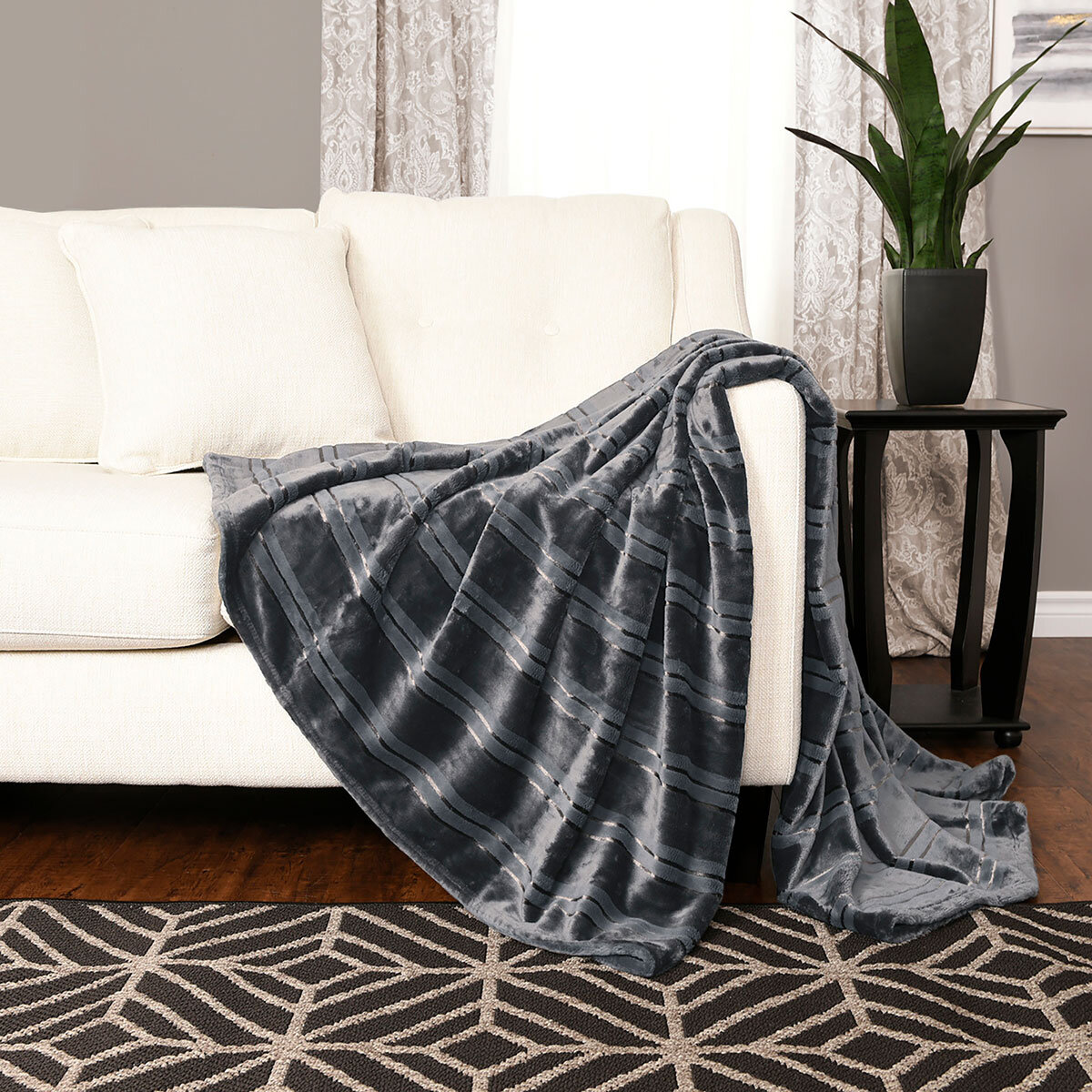 Life Comfort Frazada Extra Suave 152cm x 177cm, Charcoal