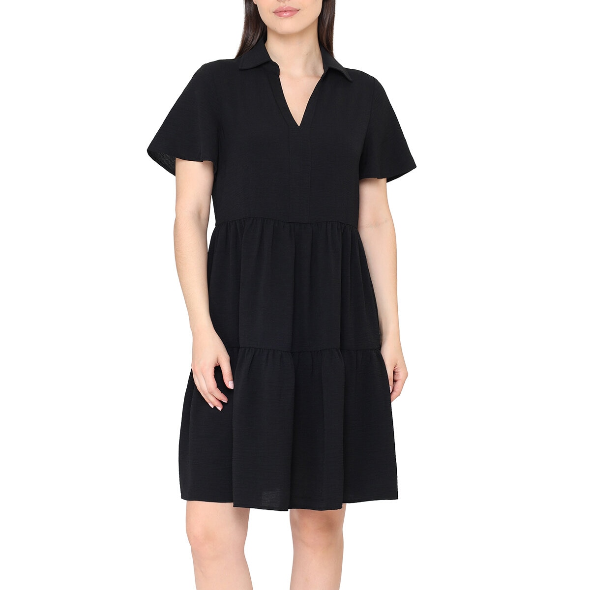 Tahari Vestido para Dama Negro Mediana