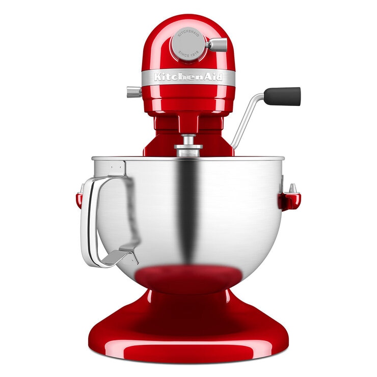 KitchenAid, Serie Professional 600, Batidora de pedestal con tazón elevable y batidor plano de borde flexible, 5.6 L, Roja