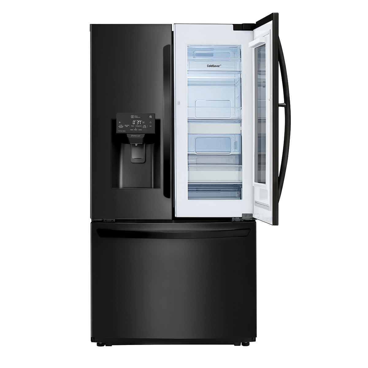 Refrigerador LG de 26' French Door InstaView DoorinDoor, color negro