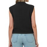 BLANKNYC Chaleco punto para Dama Negro Extra Chica