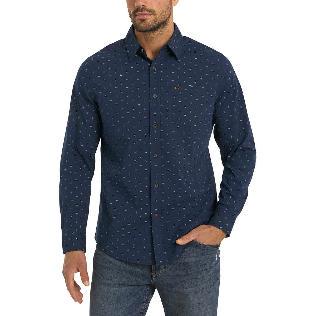 Lee Camisa para Caballero Azul Extra Grande Lee Camisa para Caballero Azul Extra Grande