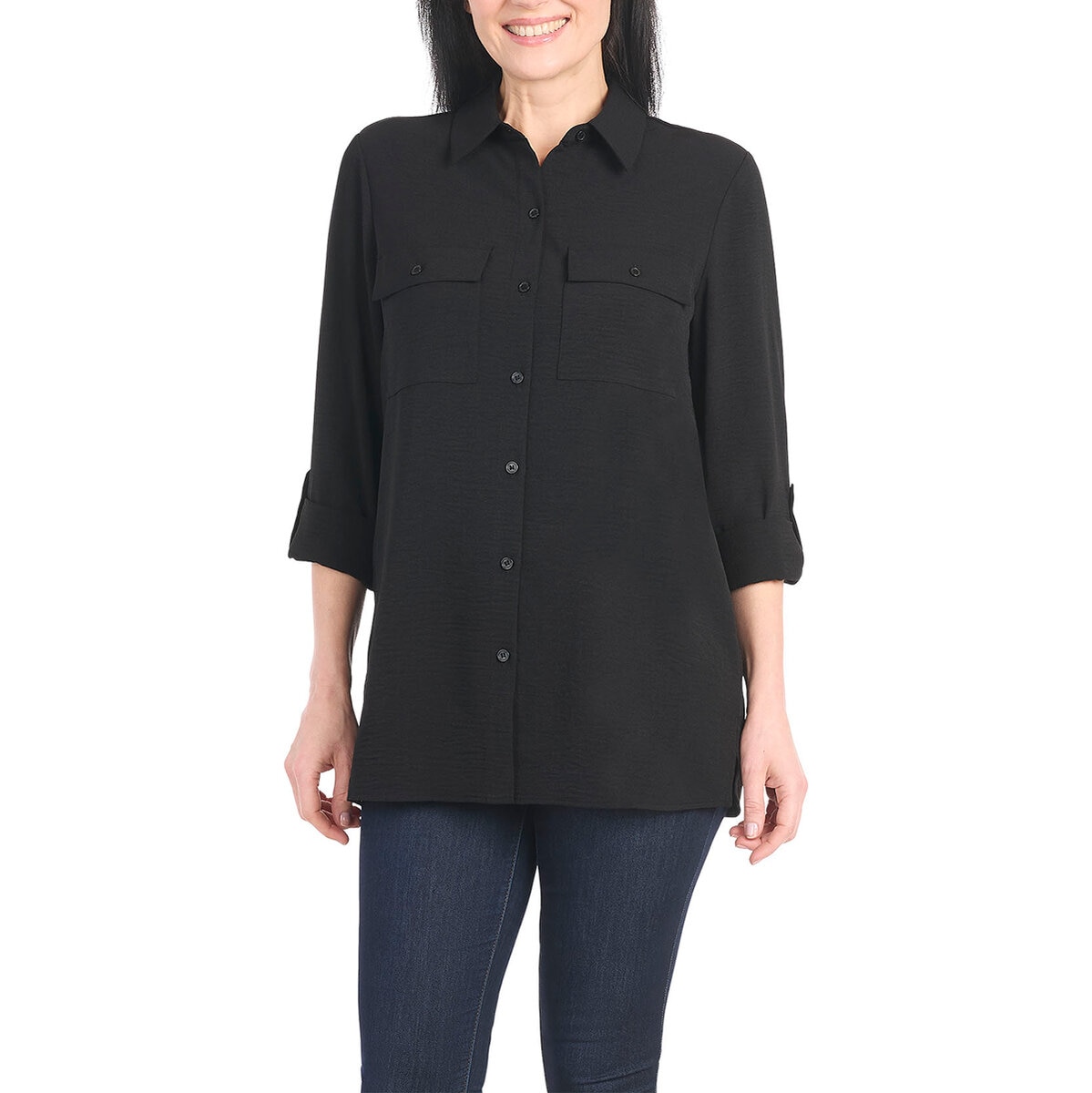 Hilary Radley Blusa para Dama Negro Extra Chica