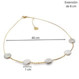 Mayfer, Collar en Aleación de Metal, con Perlas Naturales para Dama