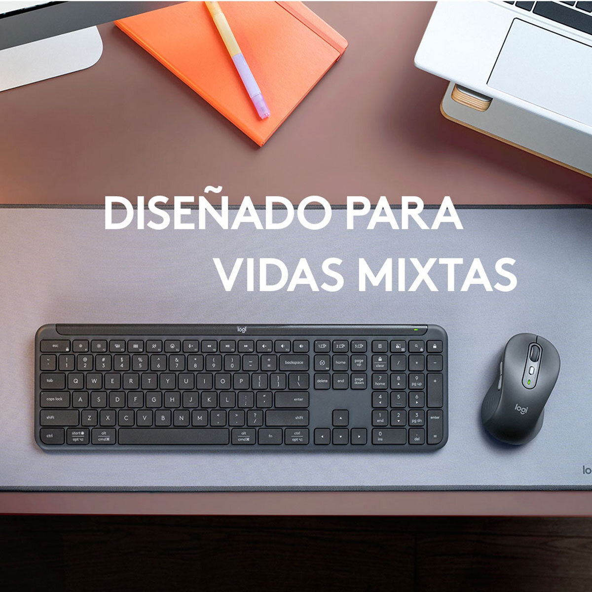 Logitech Combo Teclado y Mouse Inalámbrico Signature Slim MK950 Grafito