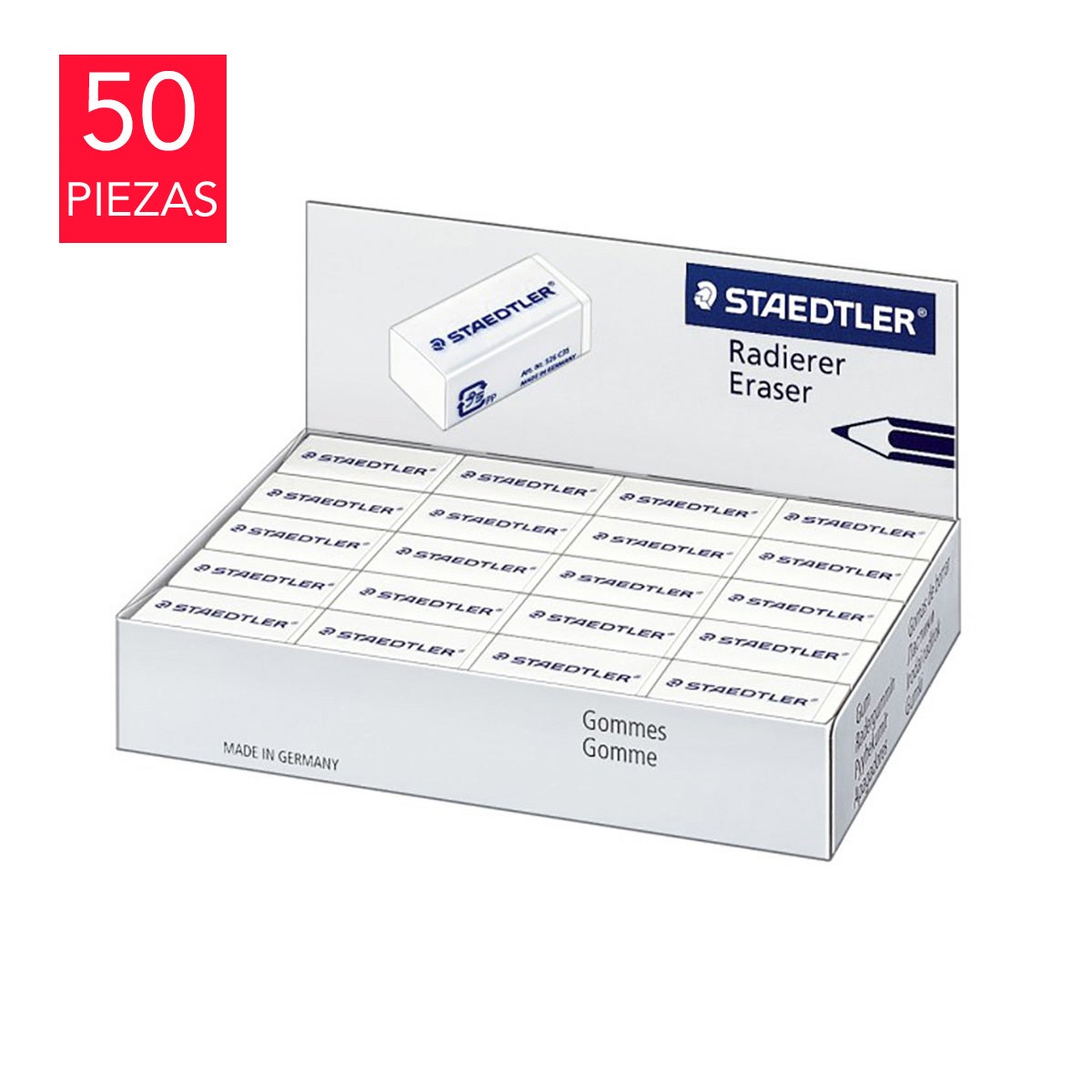 Staedtler Goma de Borrar 50 Piezas Staedtler Goma de Borrar 50 Piezas