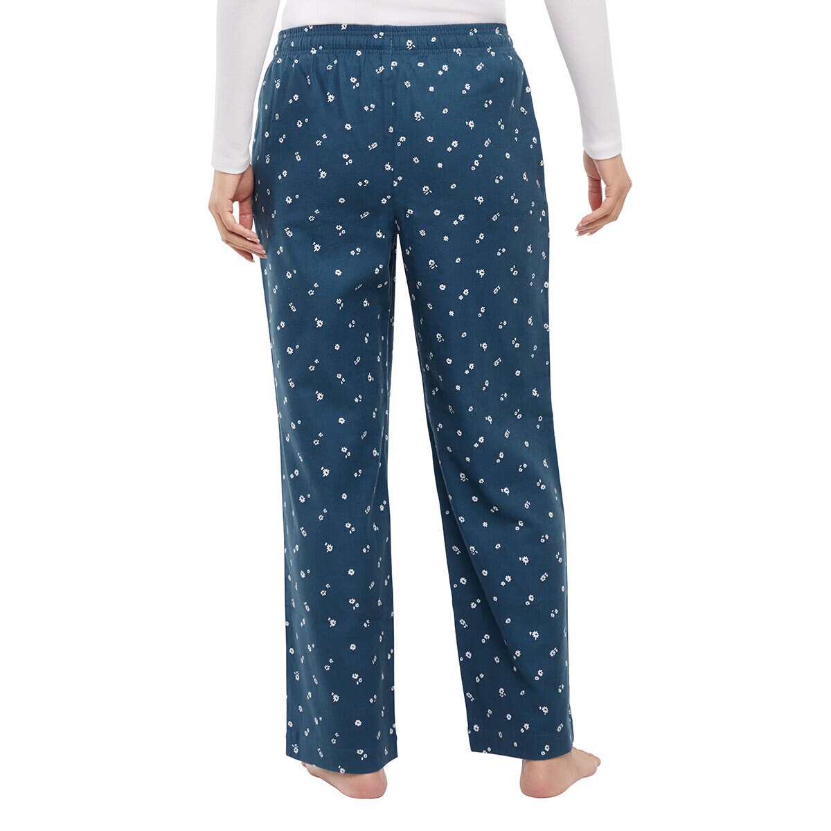 Wildfox Pantalones de Pijama Franela para Dama 2 Piezas Azul Extra Grande