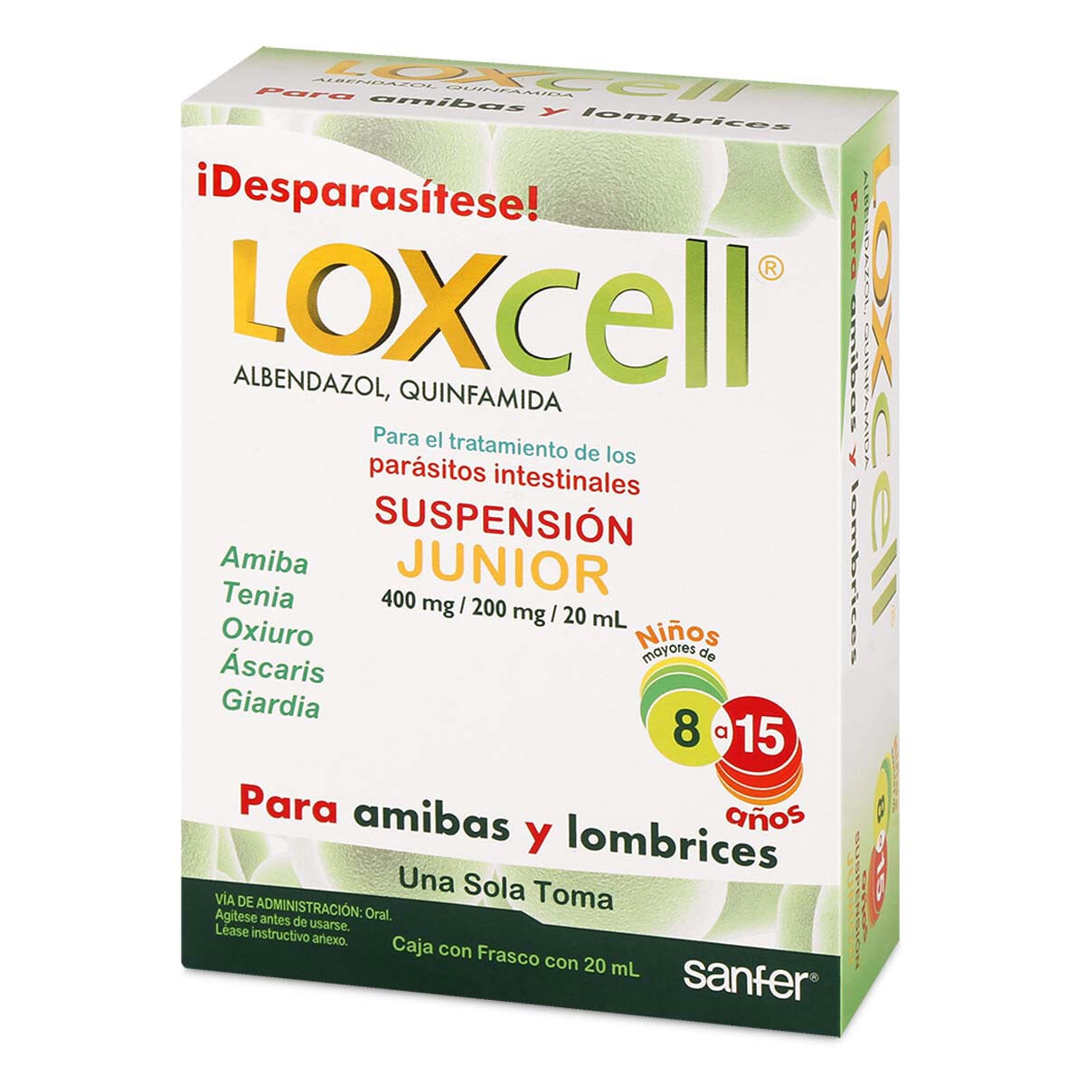 Loxcell Jr Suspensión 2 Cajas con 1 Frasco de 20 ml c/u