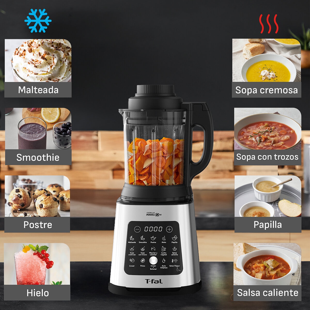 T-Fal, Licuadora Ultraforce Cook 1400W T-Fal, Licuadora Ultraforce Cook 1400W