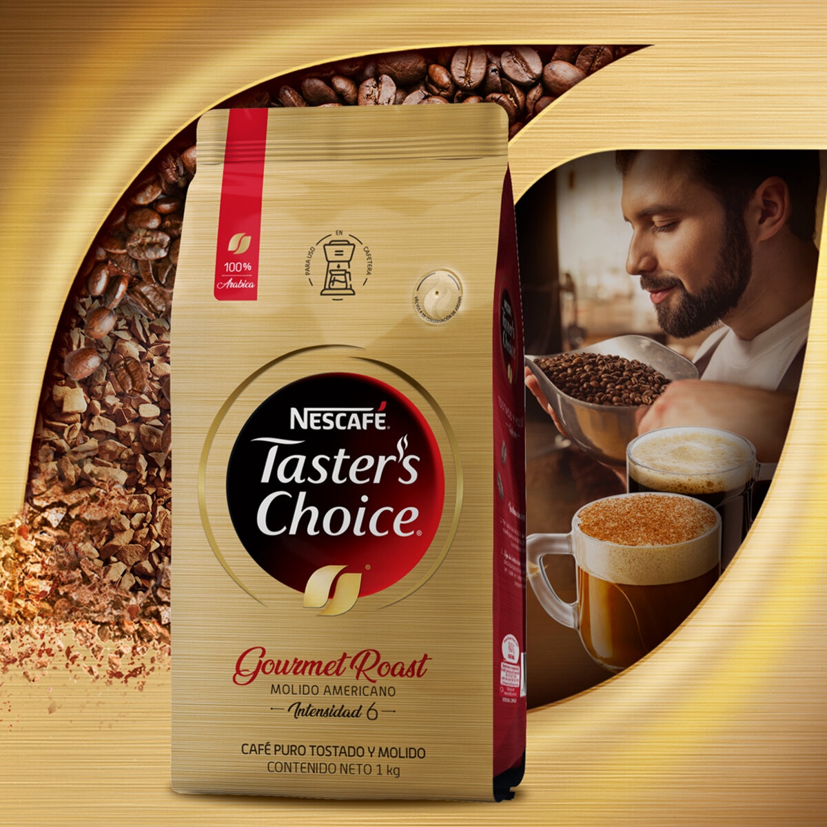 Taster's Choice Café Café Tostado y Molido 1 Kg