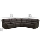 GilmanCreek Furniture, Sofá seccional de tela con 3 reclinables eléctricos y 3 reposacabezas eléctricos