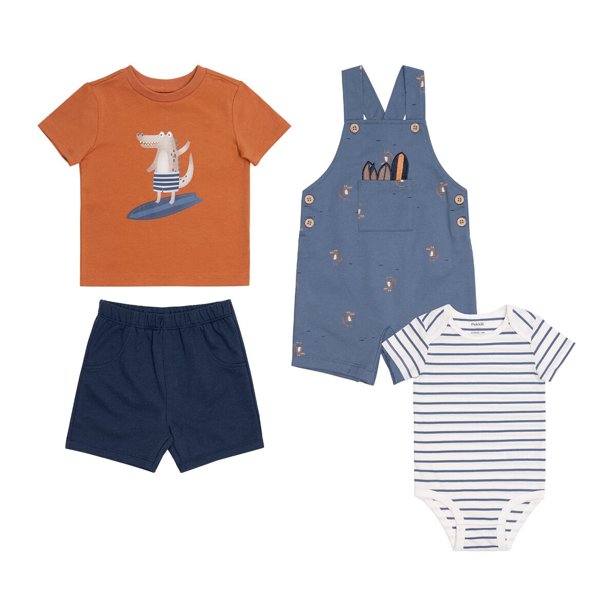 Pekkle Conjunto de 4 piezas para Niños y Niñas Varias Tallas y Colores