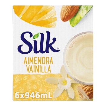 Silk Bebida de Almendra Sabor Vainilla 6 pzas de 946 ml