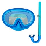 Aqua2ude Set Máscara de Buceo y Snorkel Azul