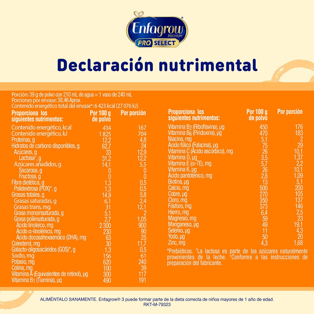 Enfagrow Fórmula Infantil Etapa 3 Pro Select 2 pzas de 1.5 kg