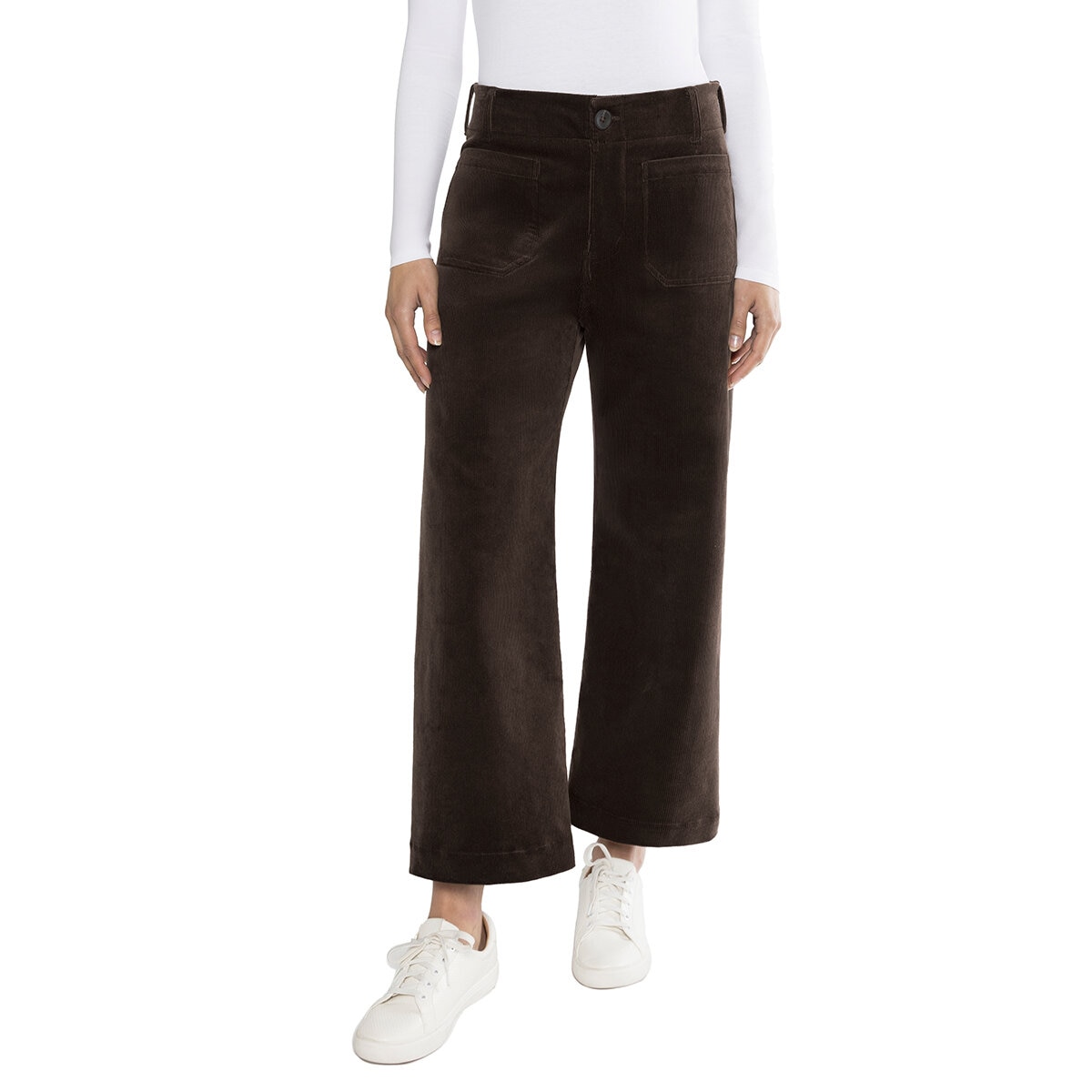 Matty M Pantalones de Pana para Dama Café 12