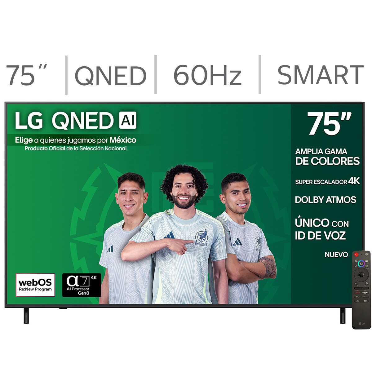 LG Pantalla 75" QNED 4K Smart TV