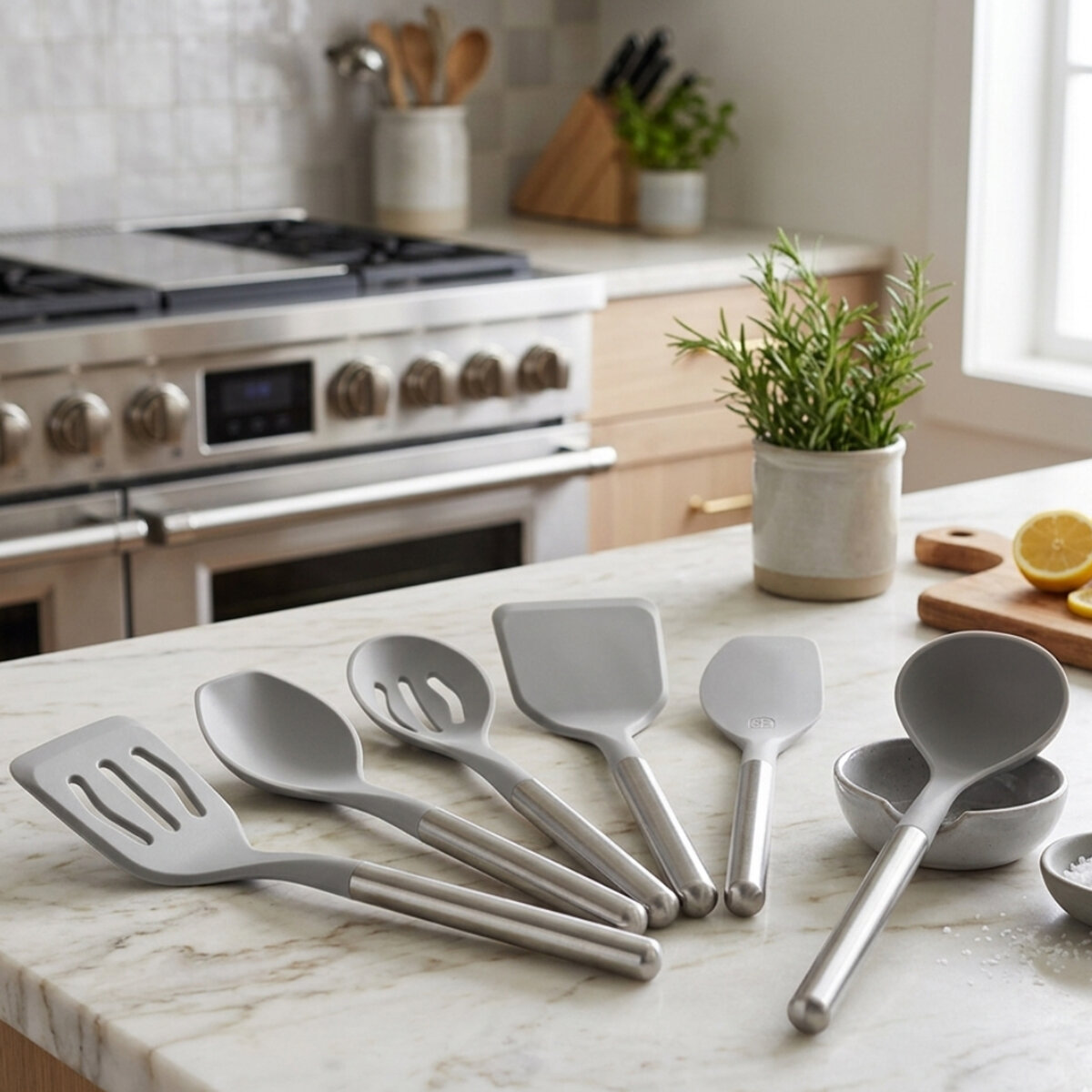 Sabatier, Juego de Herramientas de Acero Inoxidable y Silicona, 6 piezas