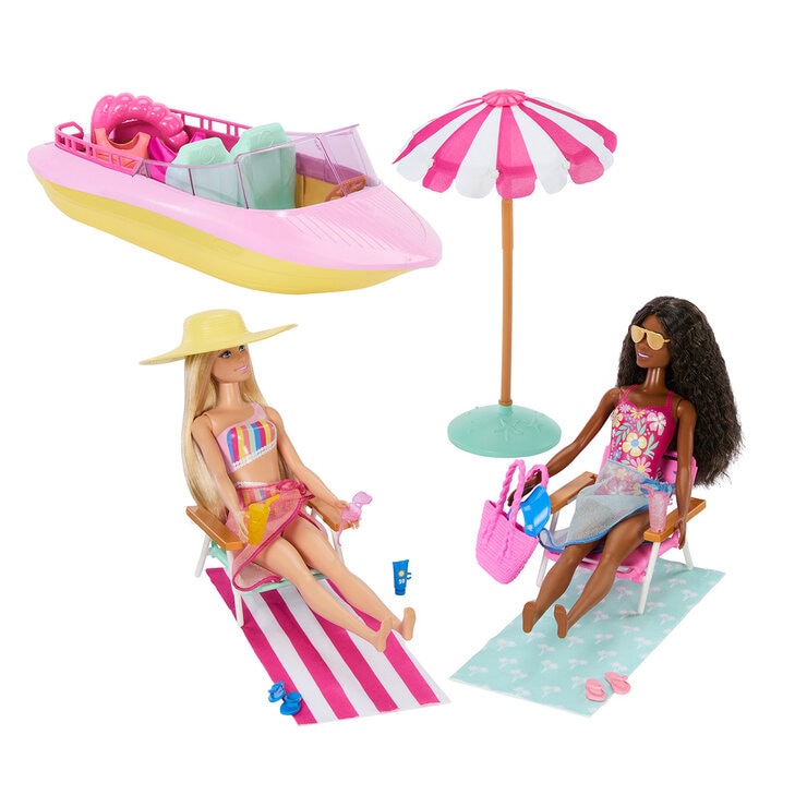 Barbie Vacaciones De Verano, Bote De Playa Barbie Vacaciones De Verano, Bote De Playa